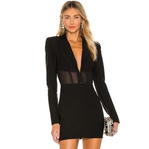 Michael Costello x REVOLVE Chase Jacket Dress in Black